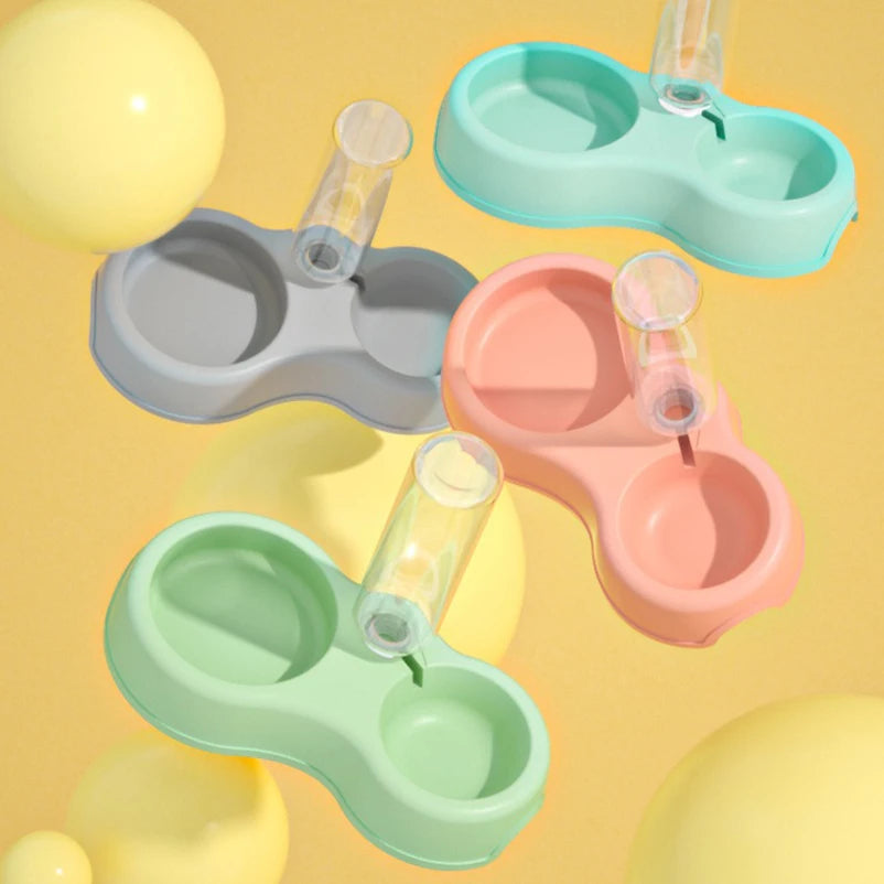 2-in-1 Pet Feeder with Automatic Water Dispenser