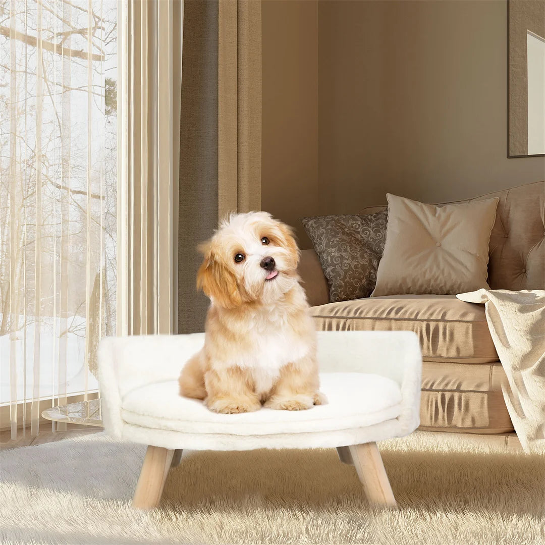 Elevated Pet Bed with Legs – Cozy Cat & Small Dog Sofa