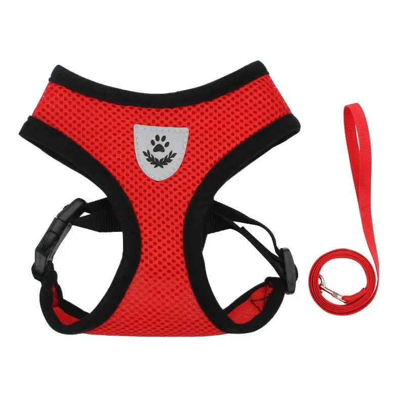 No-Pull Soft Mesh Dog & Cat Harness with Leash