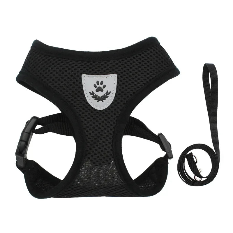 No-Pull Soft Mesh Dog & Cat Harness with Leash