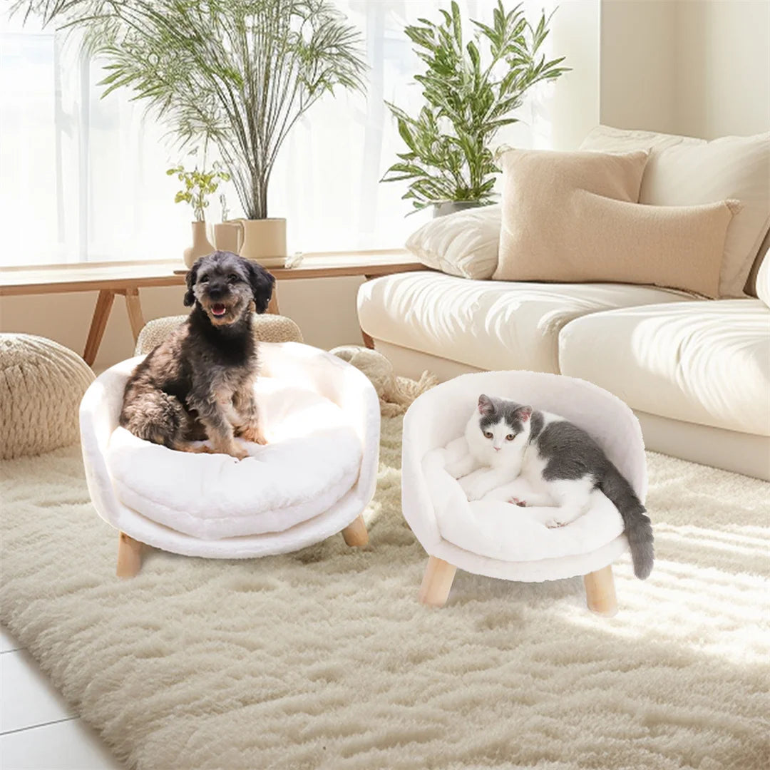 Elevated Pet Bed with Legs – Cozy Cat & Small Dog Sofa