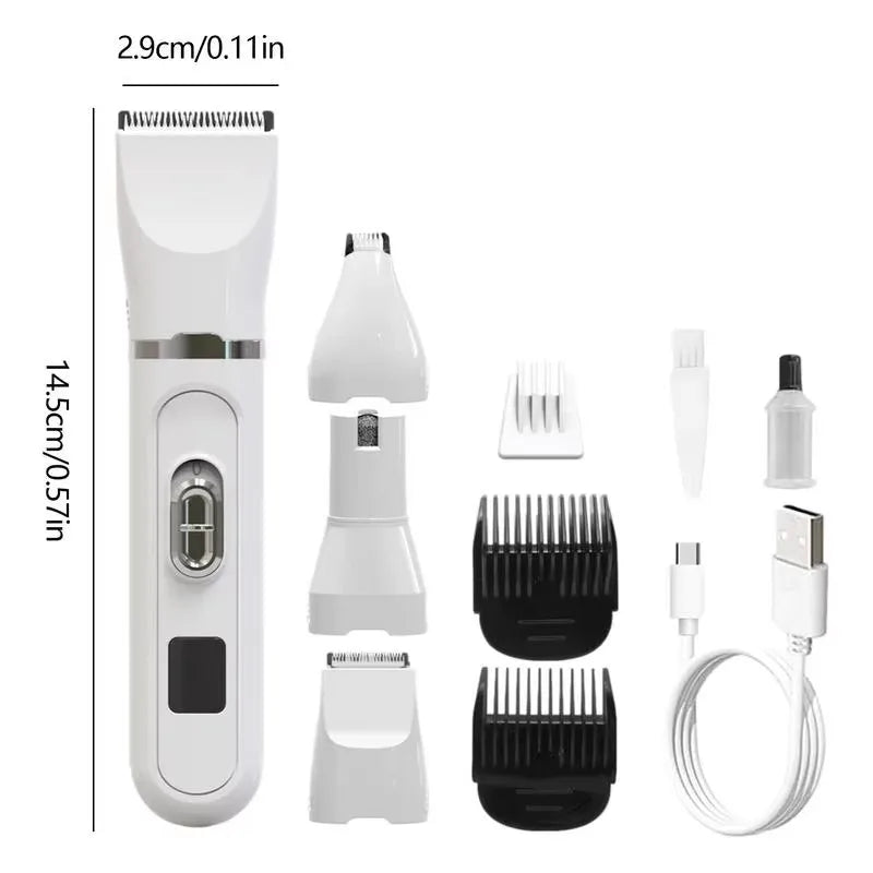 Pet Hair Clippers Kit with Low Noise & USB Charging