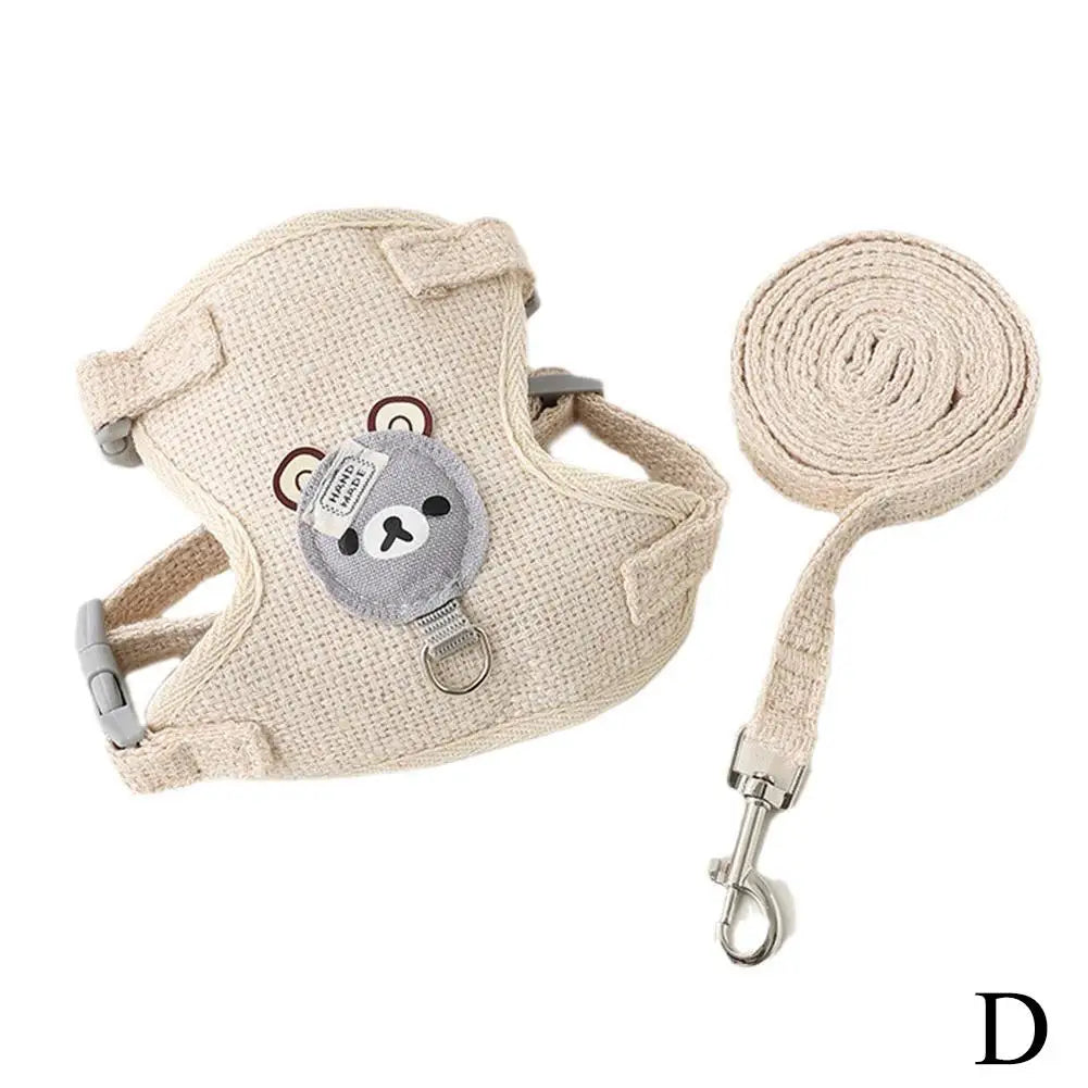 Soft Pet Harness and Leash Set for Cats & Small Dogs