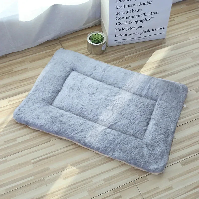 Double-Sided Plush Pet Bed Mat for Dogs & Cats