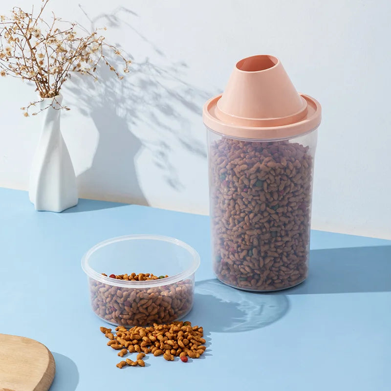 Pet Food & Grain Storage Container with Measuring Cup