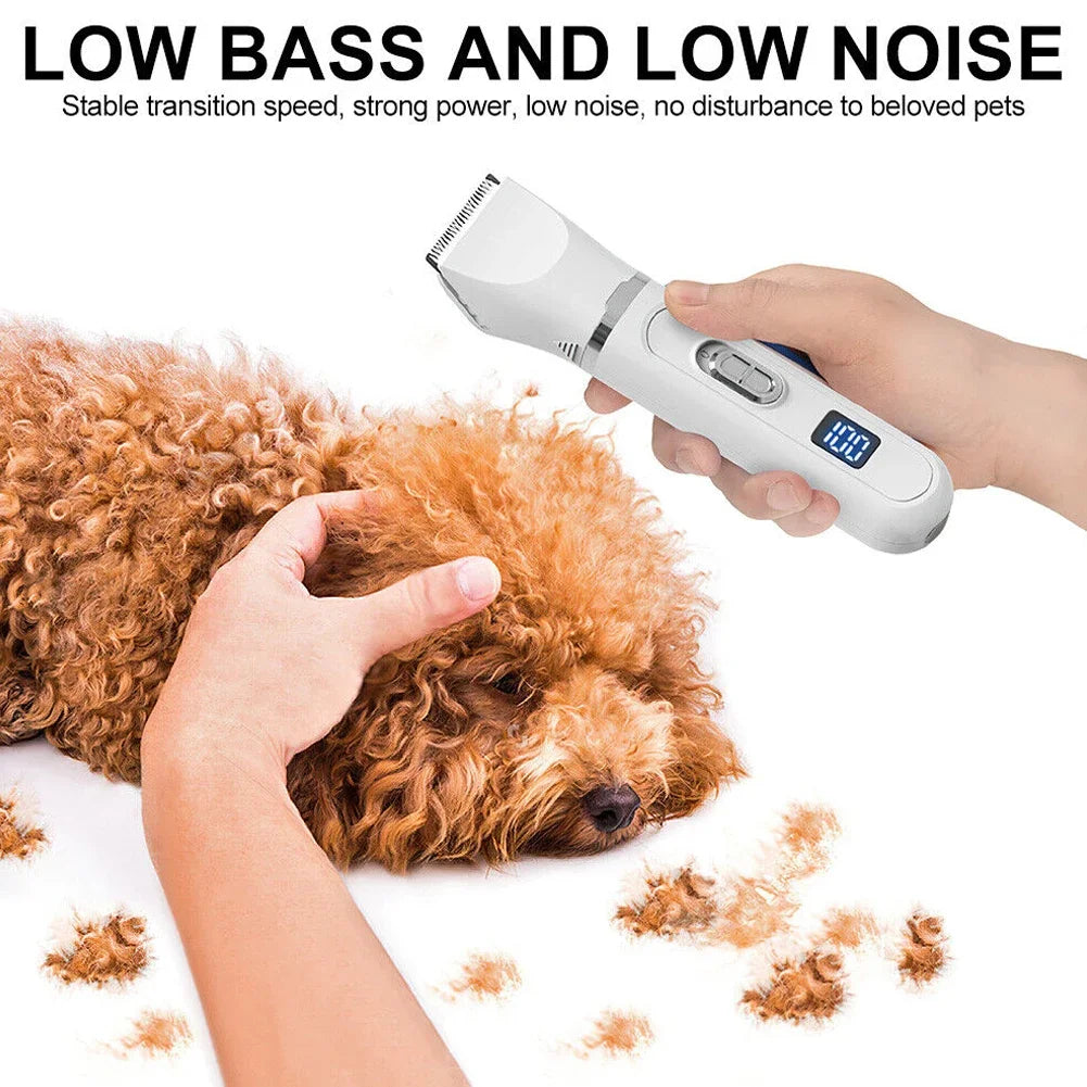 Pet Hair Clippers Kit with Low Noise & USB Charging