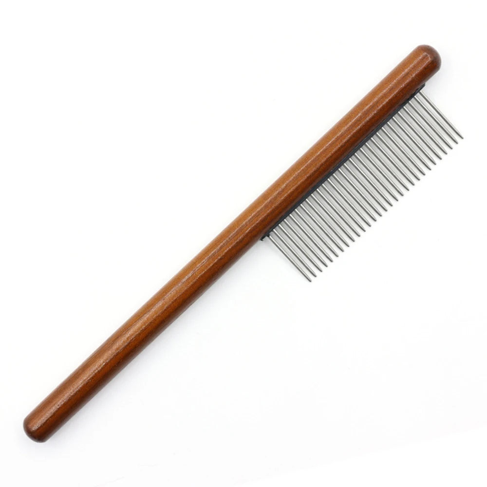 Wooden Pet Grooming Comb for Cats & Dogs – Anti-Shedding