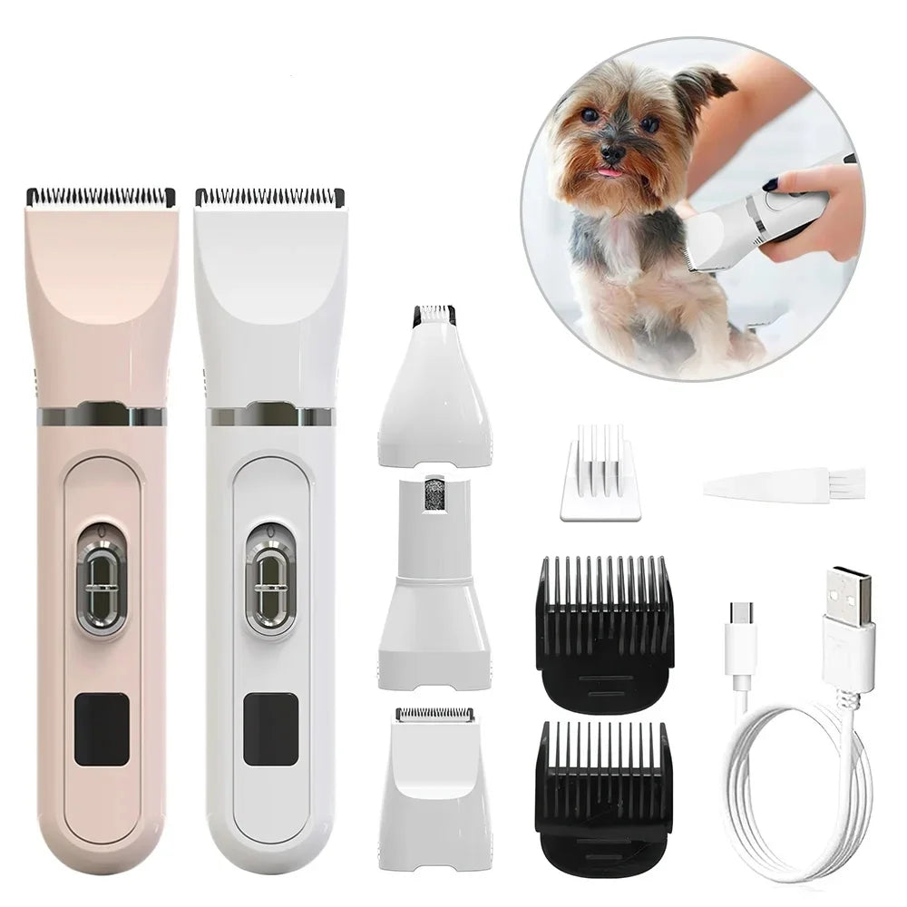 Pet Hair Clippers Kit with Low Noise & USB Charging