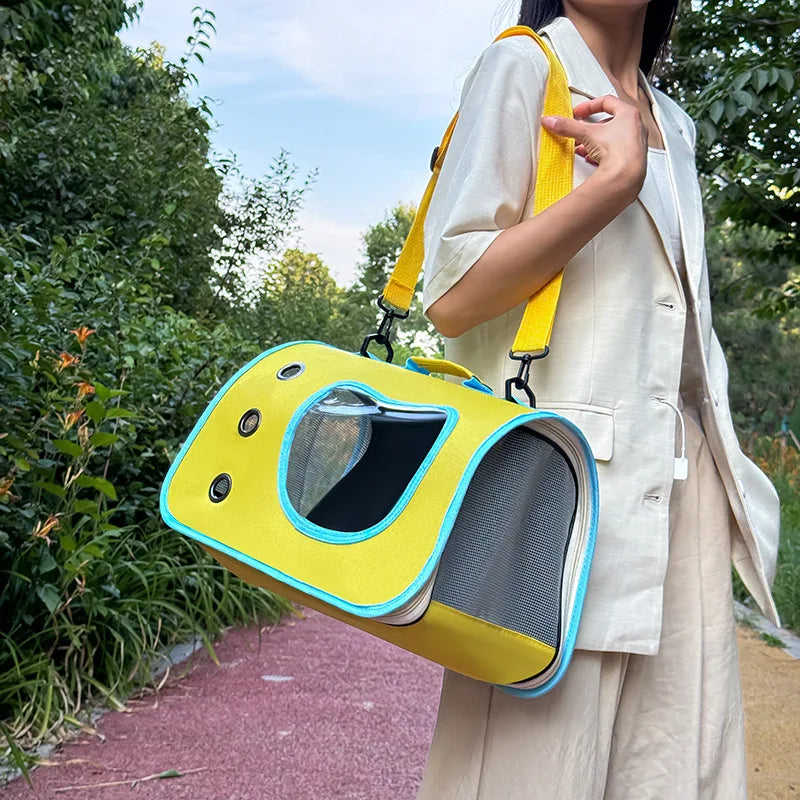 Portable Cat Carrier Bag with Breathable Mesh