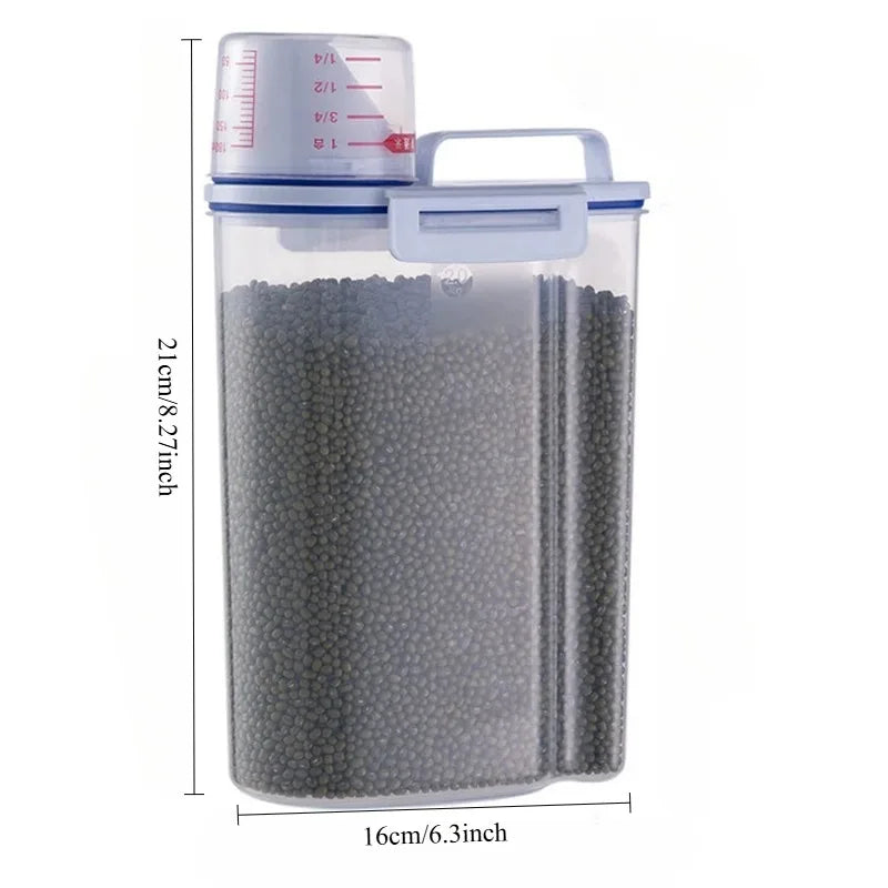 Airtight Food Storage Container with Measuring Cup