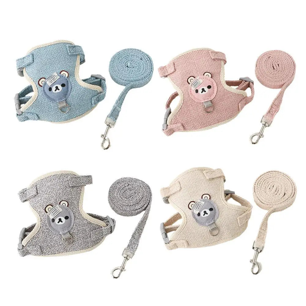 Soft Pet Harness and Leash Set for Cats & Small Dogs