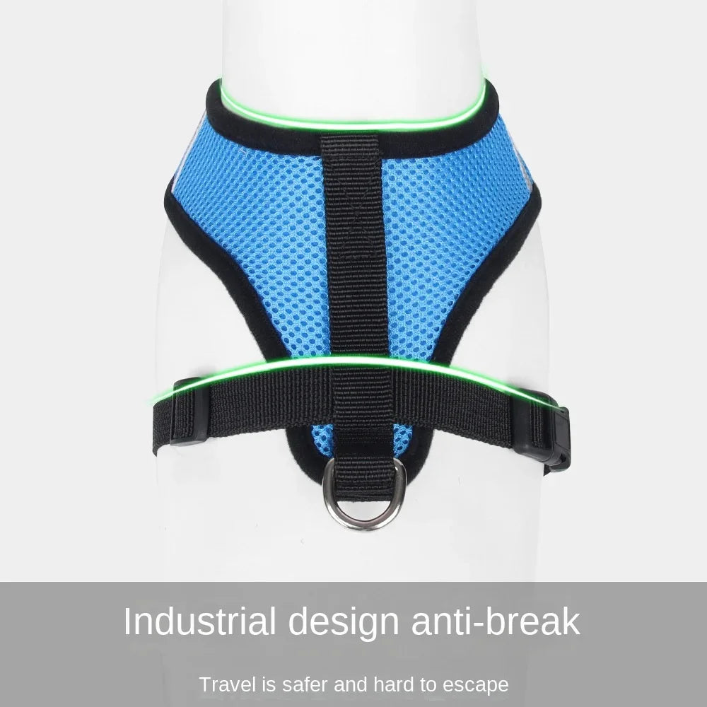 No-Pull Soft Mesh Dog & Cat Harness with Leash