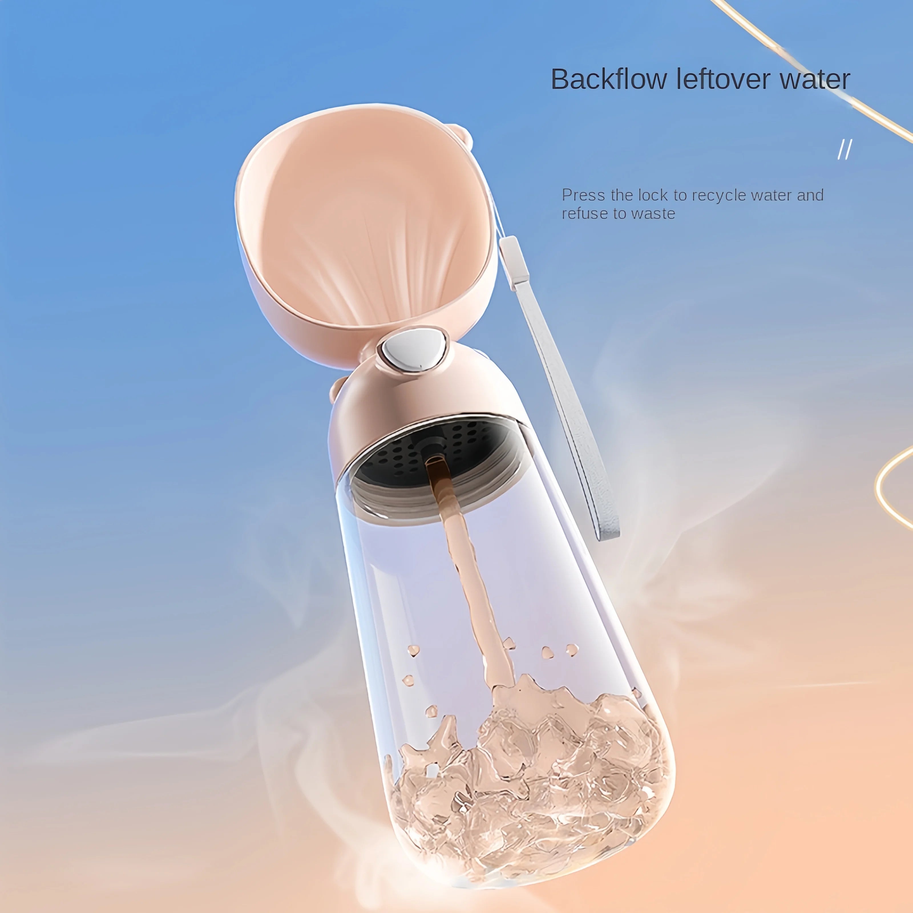 Portable Dog Water Bottle with Food Container