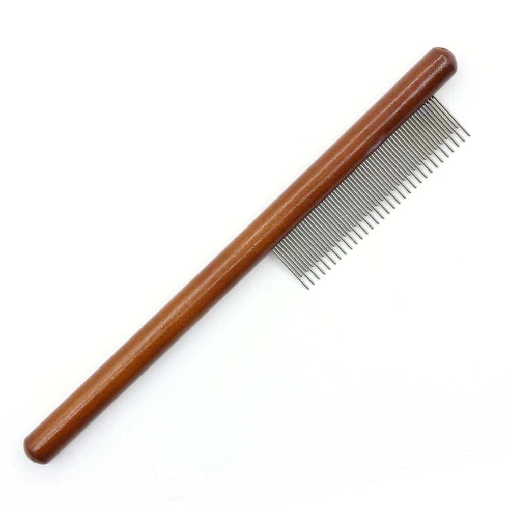 Wooden Pet Grooming Comb for Cats & Dogs – Anti-Shedding