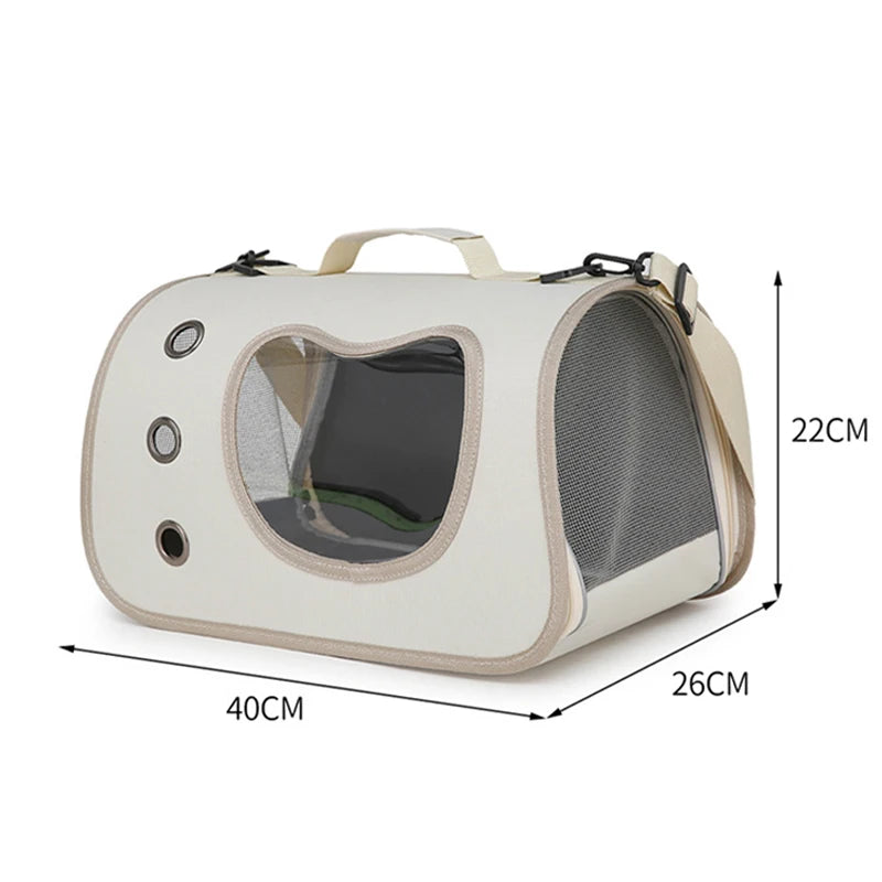 Portable Cat Carrier Bag with Breathable Mesh