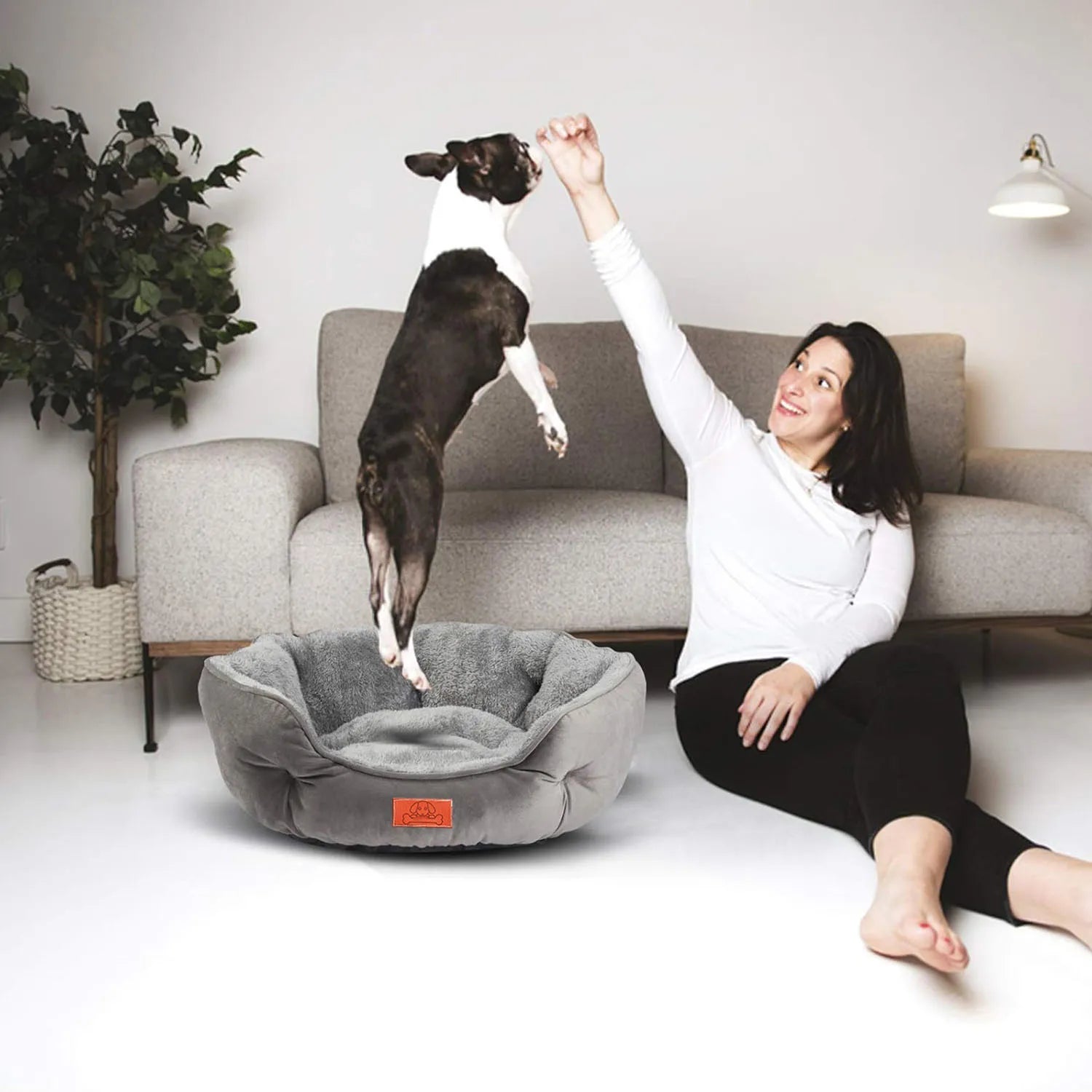 Plush Cat & Small Dog Bed – Washable Pet Cushion