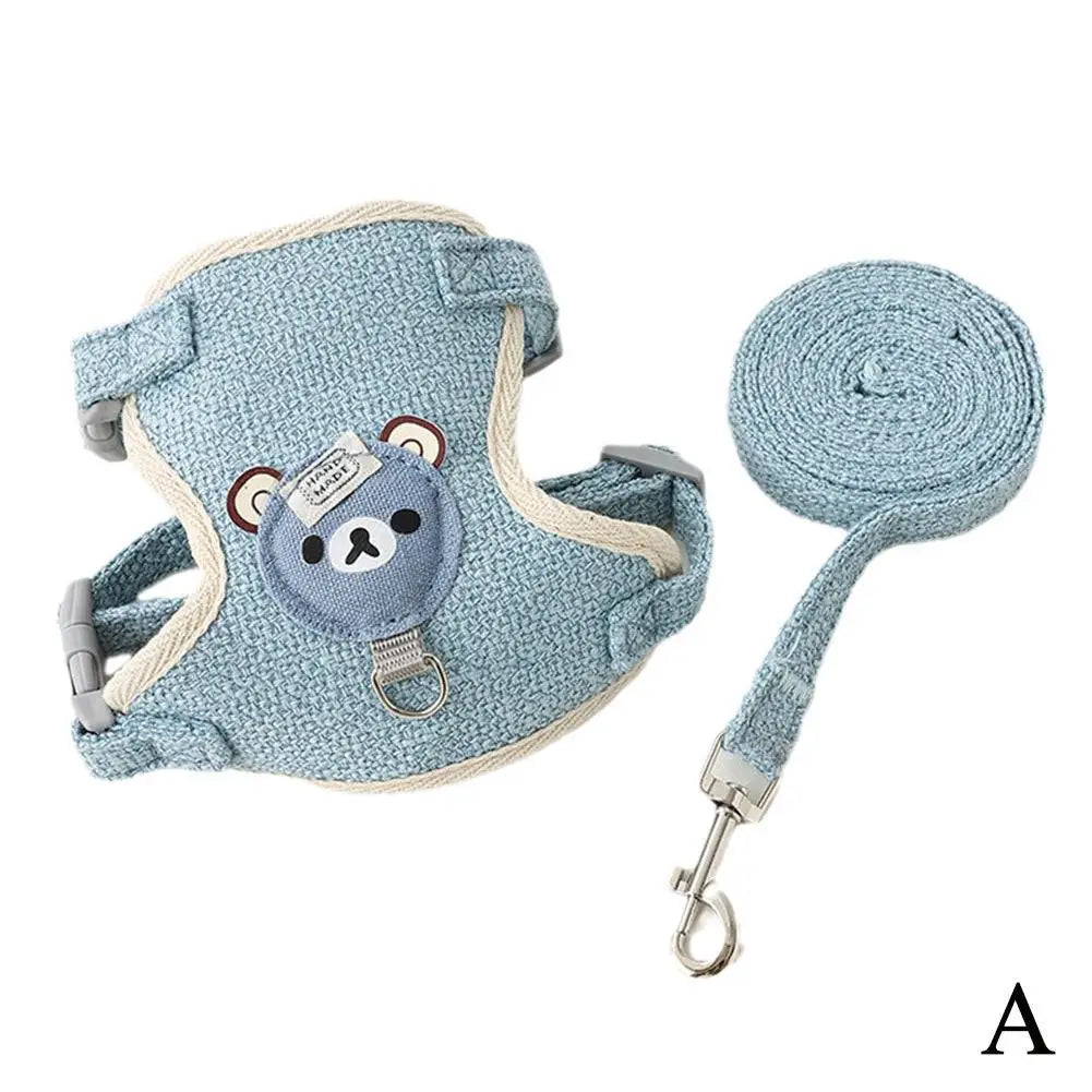 Soft Pet Harness and Leash Set for Cats & Small Dogs