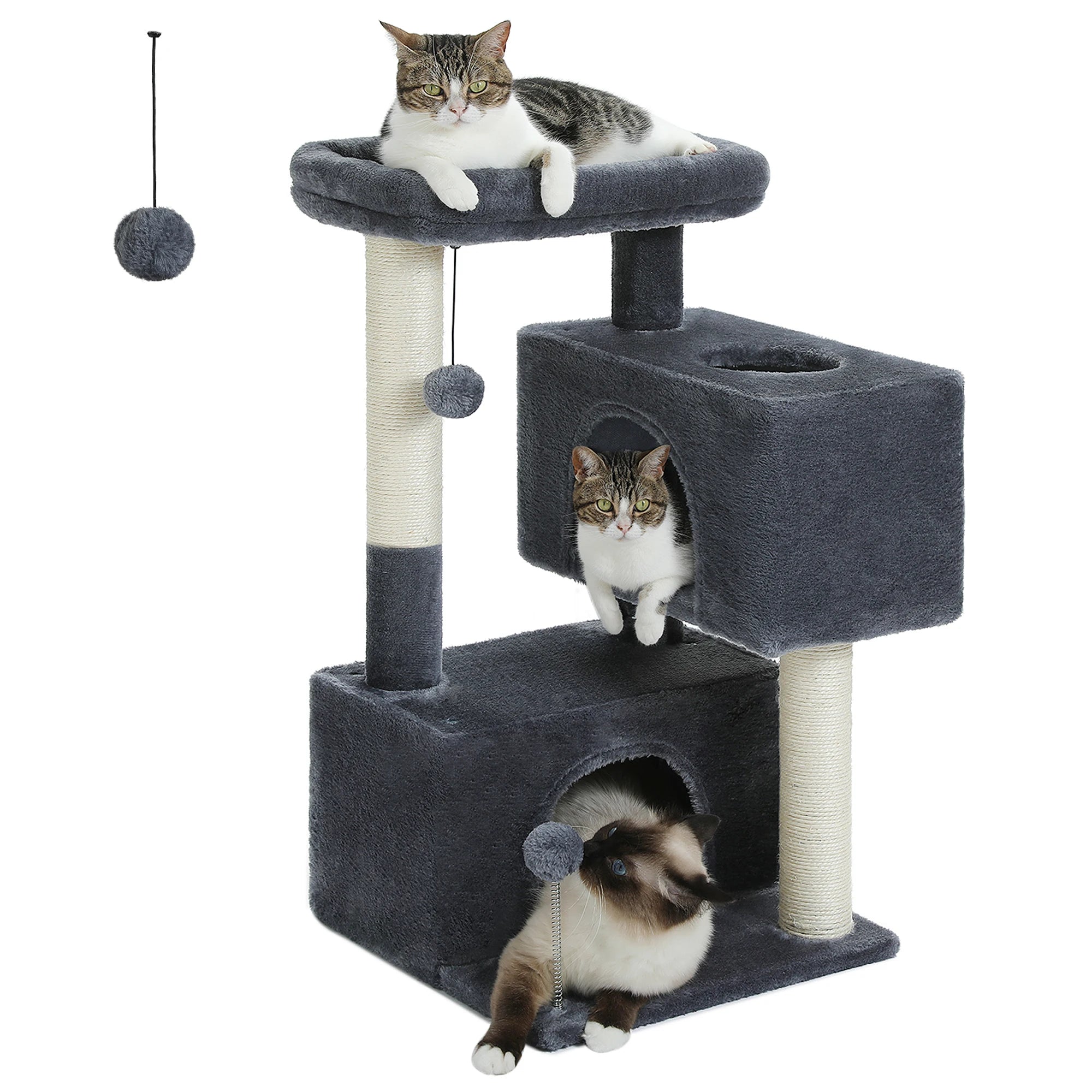 Multi-Level Cat Tree Tower with Condo & Scratching Posts