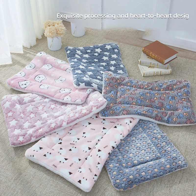 Plush Pet Bed Mat – Soft & Washable Dog Cat Pad