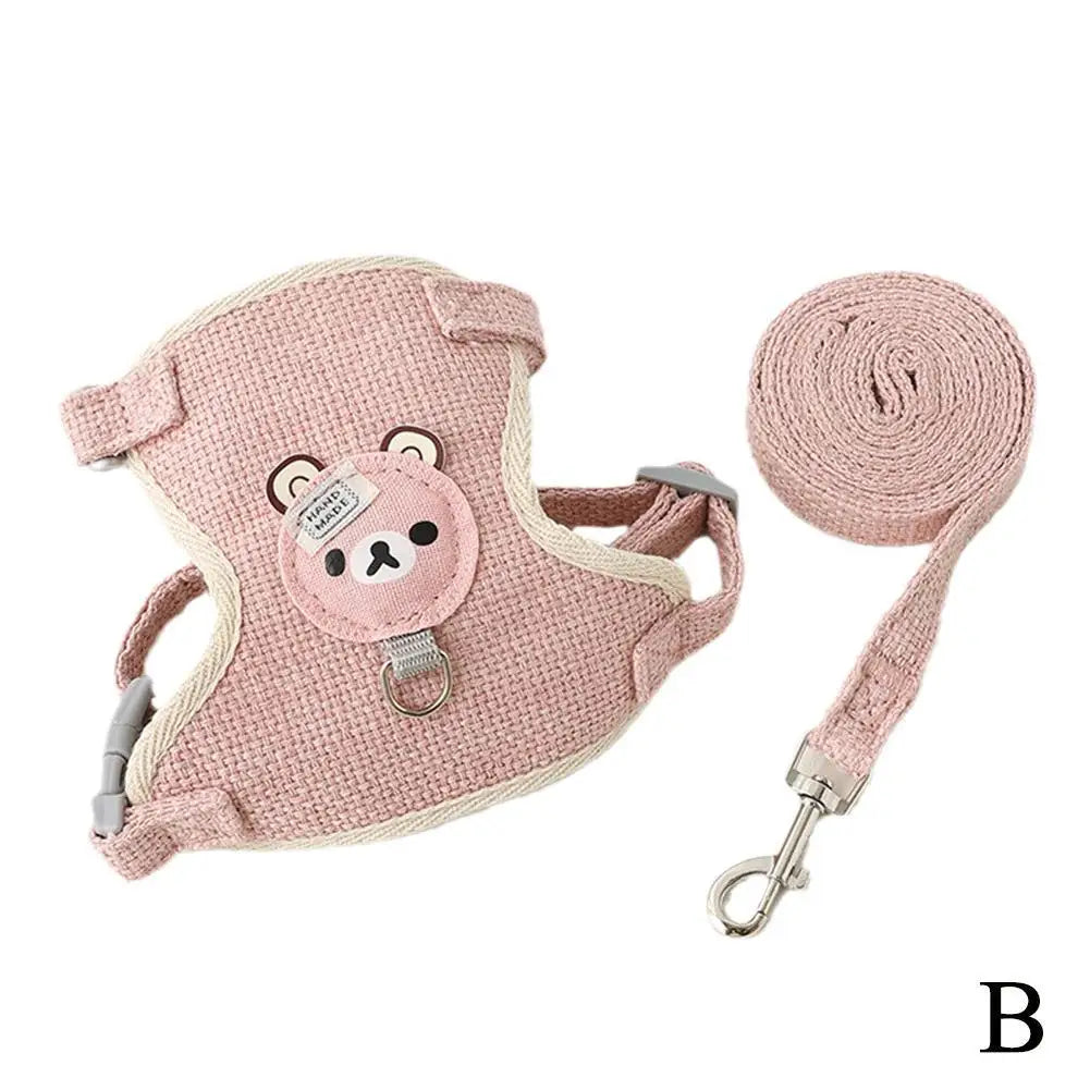 Soft Pet Harness and Leash Set for Cats & Small Dogs