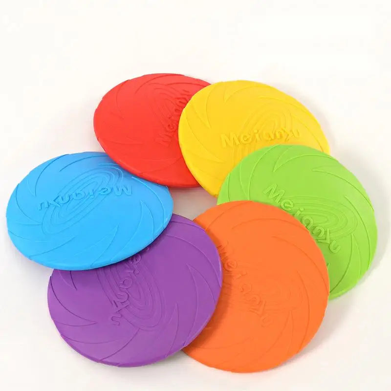 Durable Rubber Dog Frisbee Toy for Outdoor Play