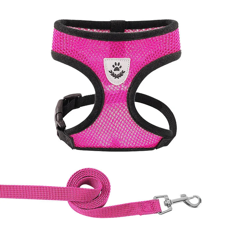 No-Pull Soft Mesh Dog & Cat Harness with Leash