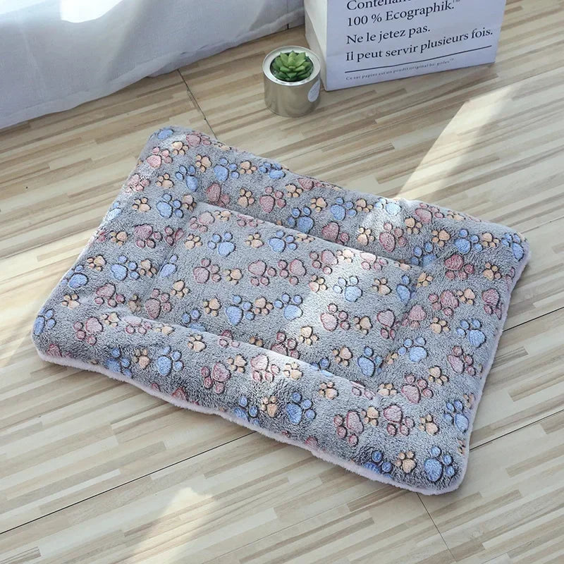 Double-Sided Plush Pet Bed Mat for Dogs & Cats