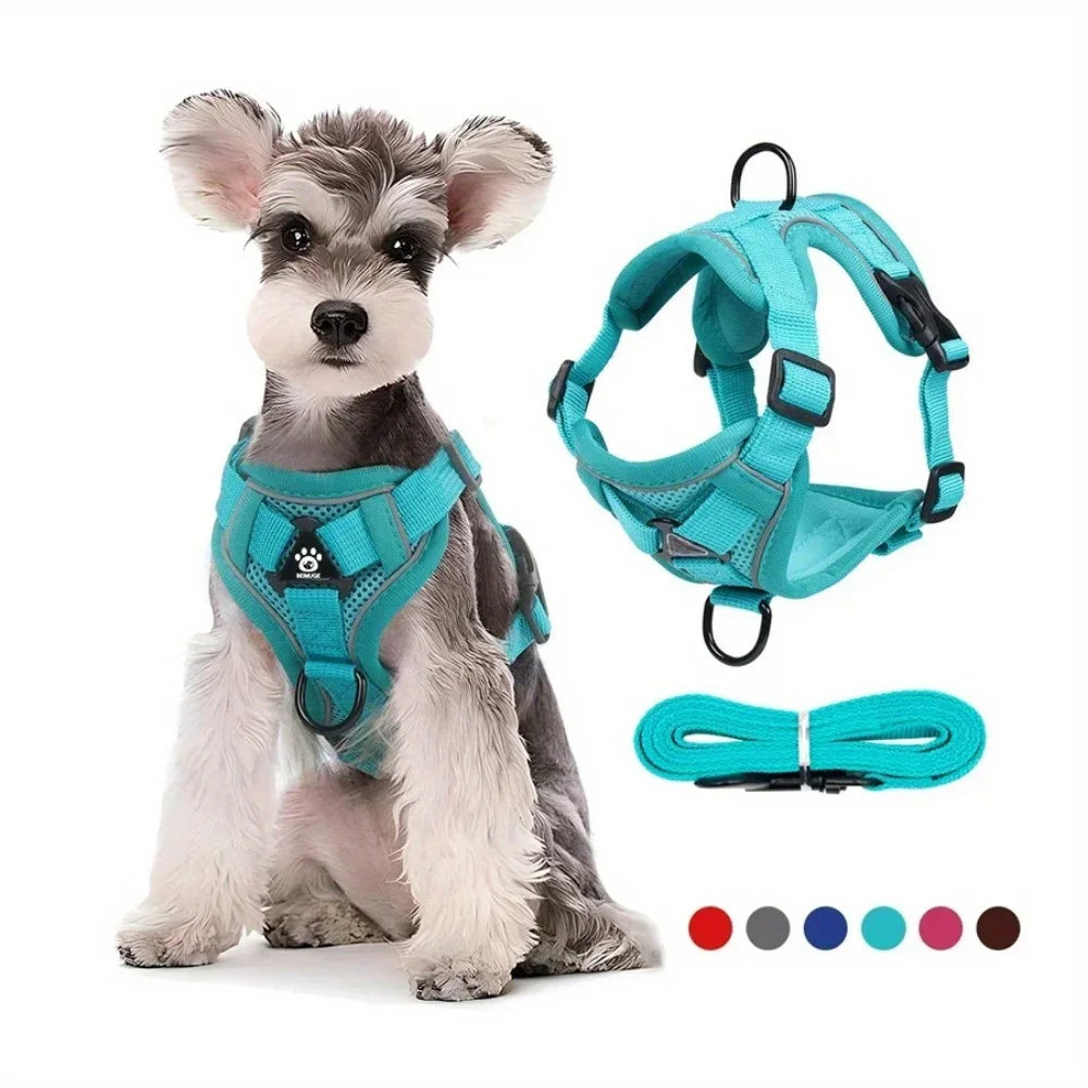 No Pull Reflective Dog Harness & Leash Set (S-XL)