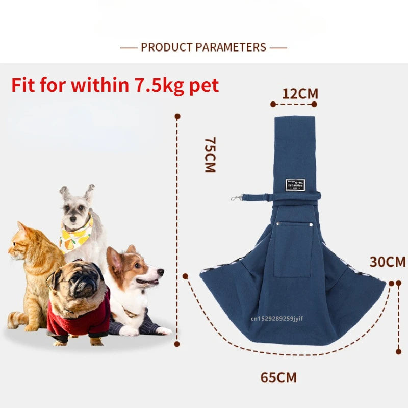 Pet Sling Carrier Bag – Small Dog & Cat Travel Pouch