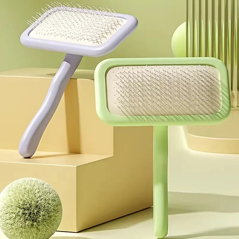 Self-Cleaning Pet Grooming Brush for Dogs and Cats