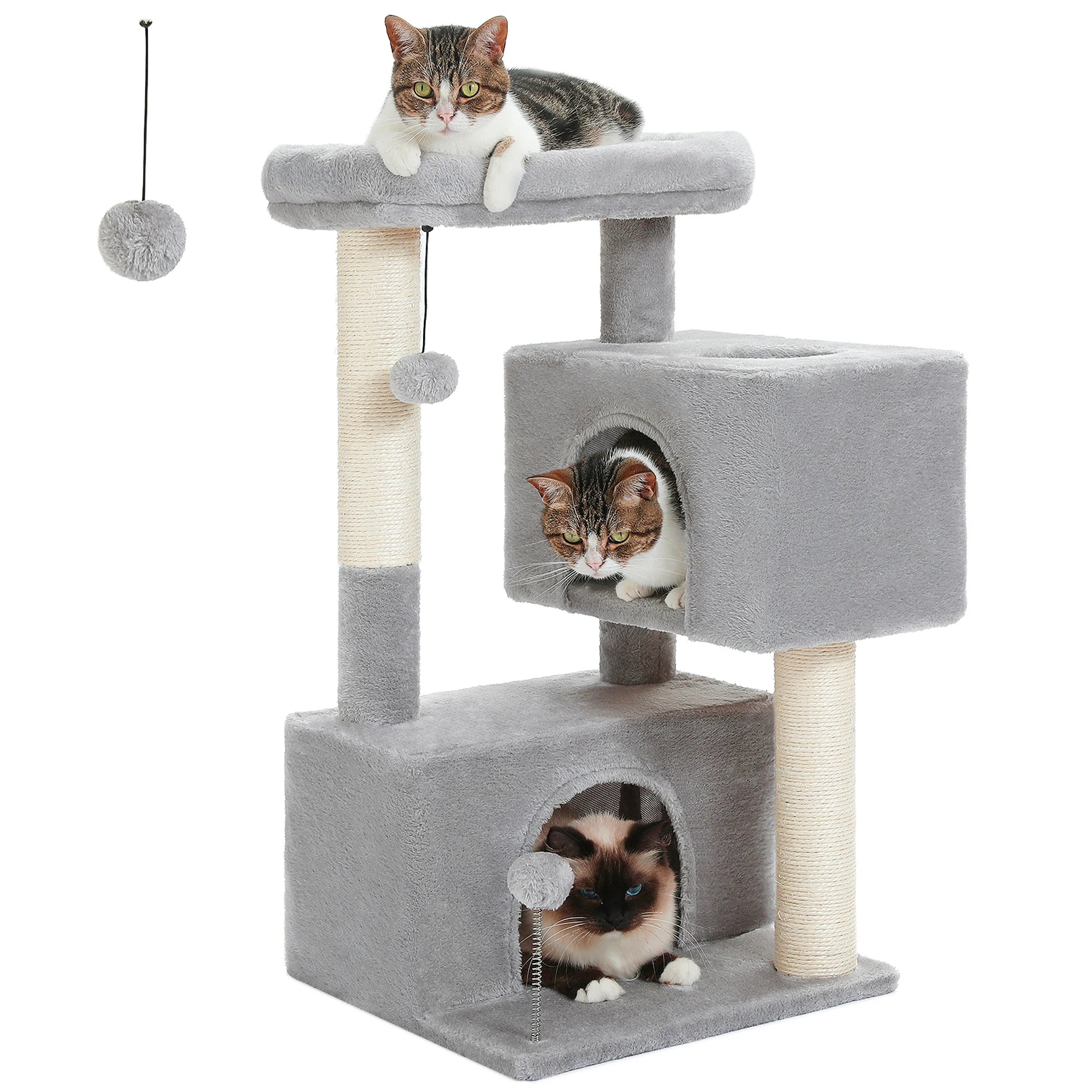 Multi-Level Cat Tree Tower with Condo & Scratching Posts