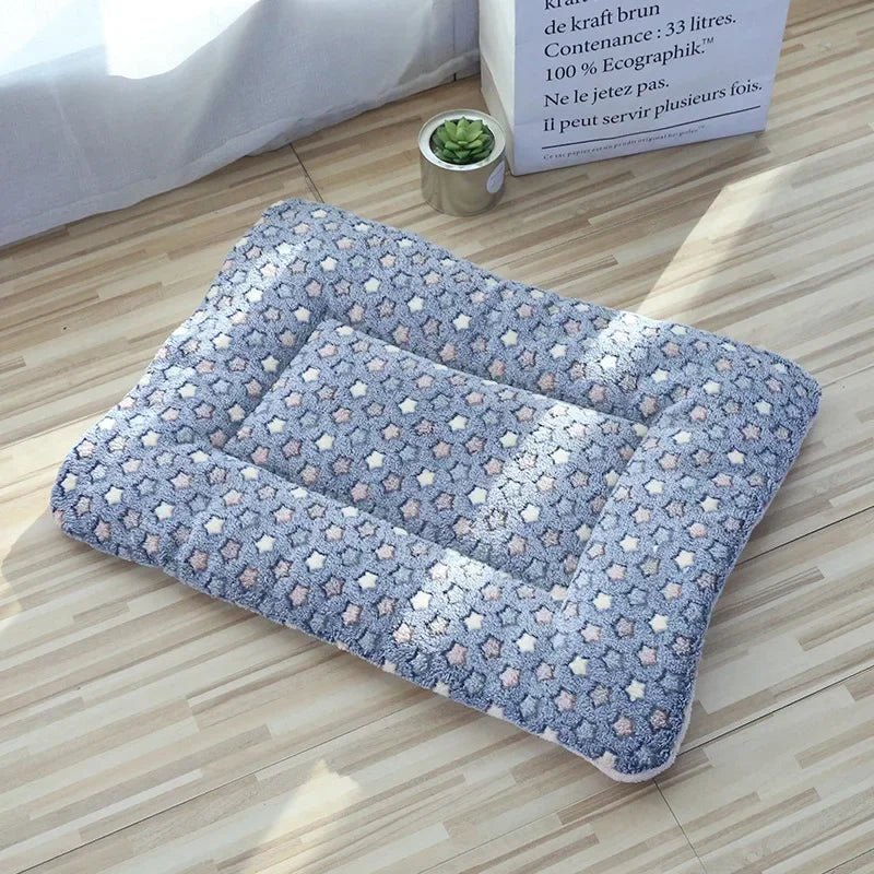 Double-Sided Plush Pet Bed Mat for Dogs & Cats