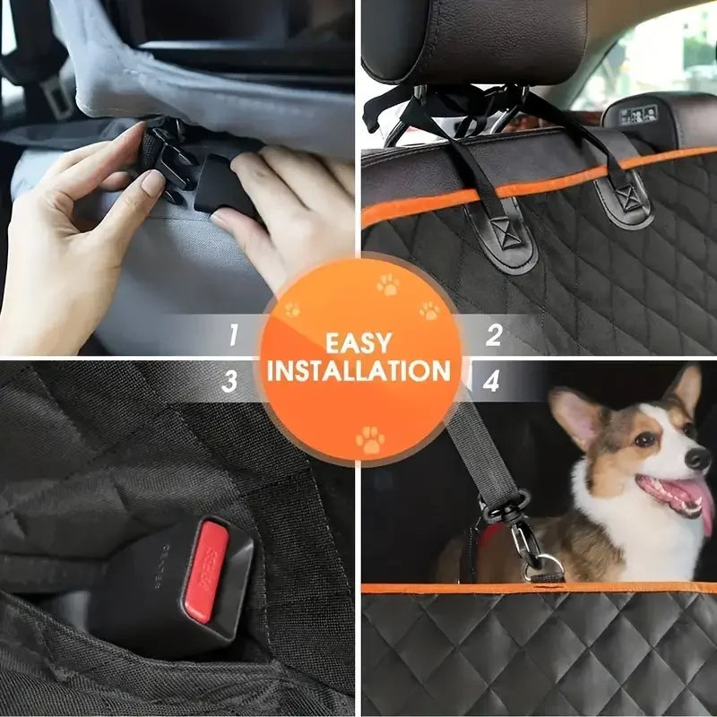 Waterproof Dog Car Seat Cover with Side Flaps