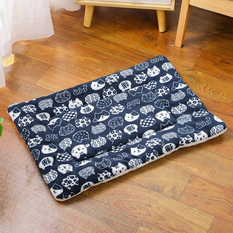 Plush Pet Bed Mat – Soft & Washable Dog Cat Pad