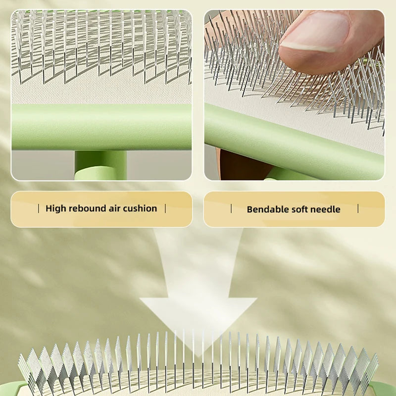 Self-Cleaning Pet Grooming Brush for Dogs and Cats
