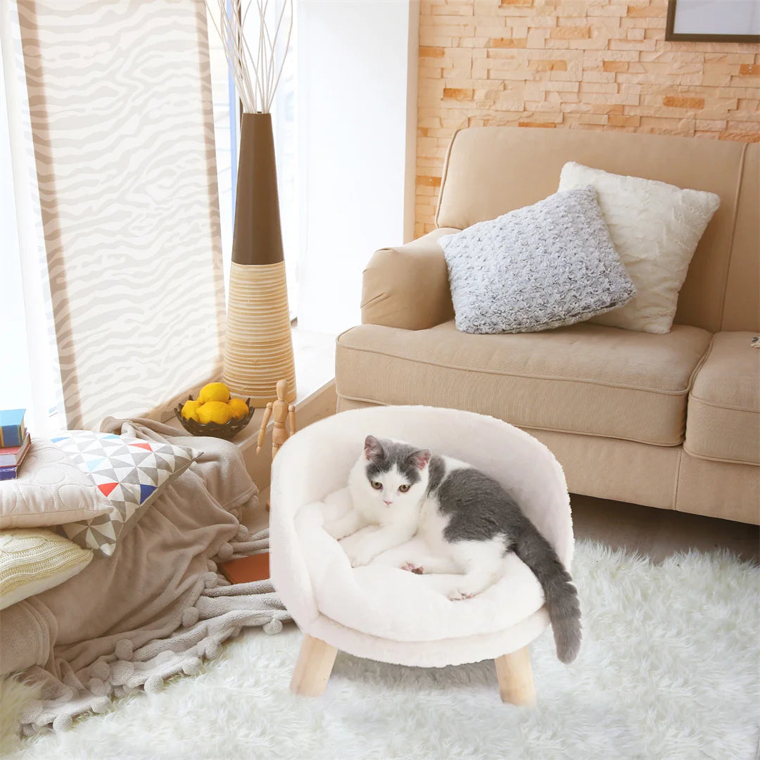Elevated Pet Bed with Legs – Cozy Cat & Small Dog Sofa