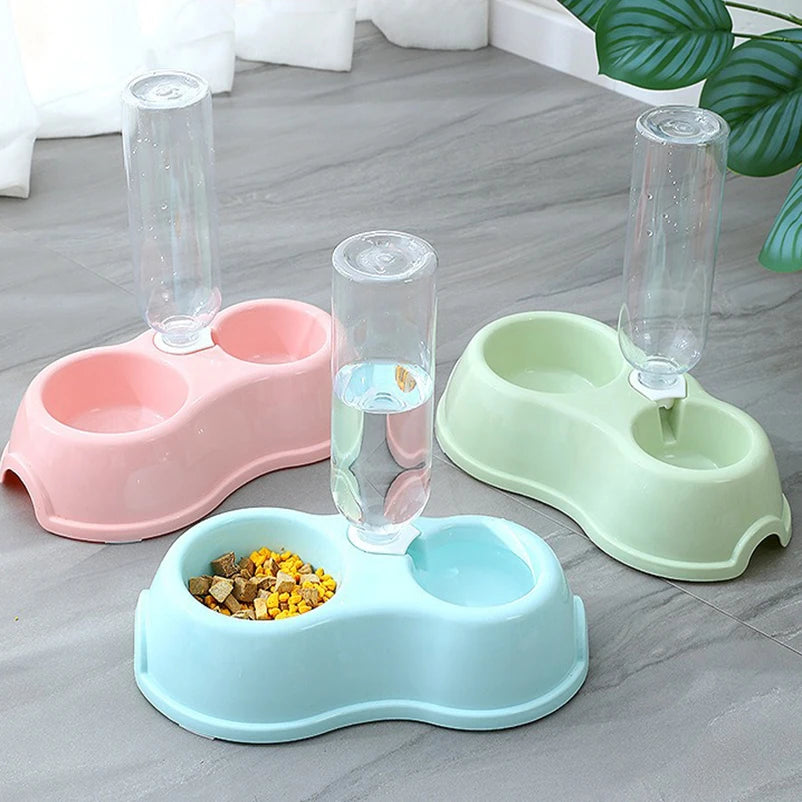 2-in-1 Pet Feeder with Automatic Water Dispenser