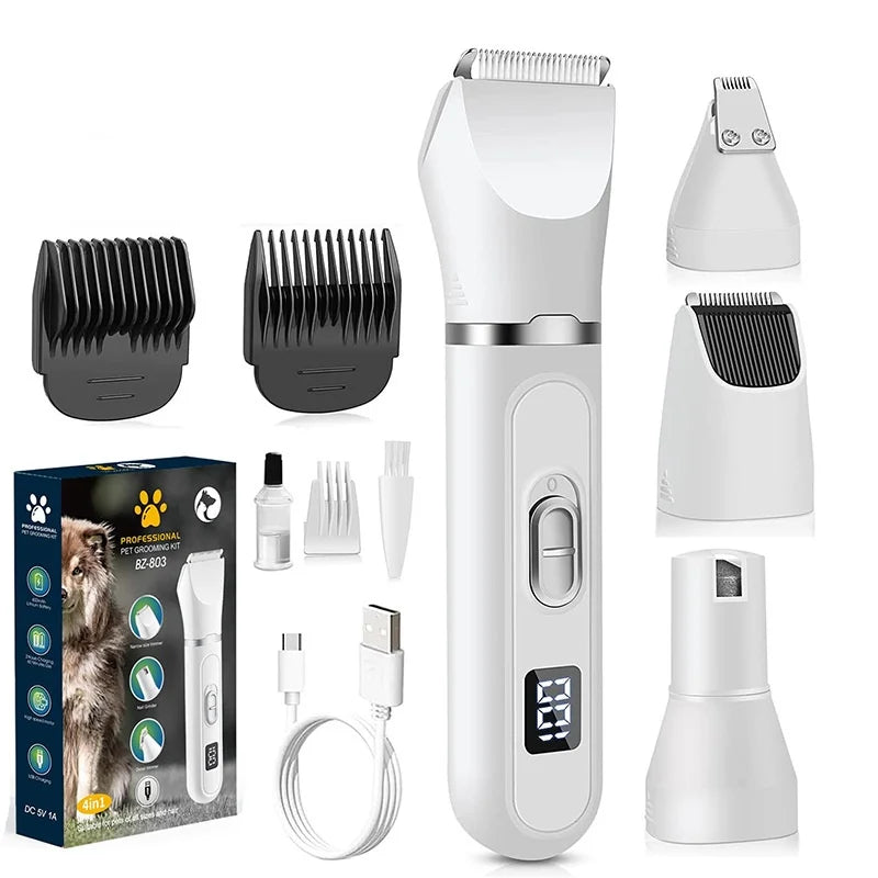 Pet Hair Clippers Kit with Low Noise & USB Charging