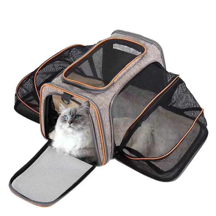 Expandable Airline Approved Pet Carrier for Cats & Dogs