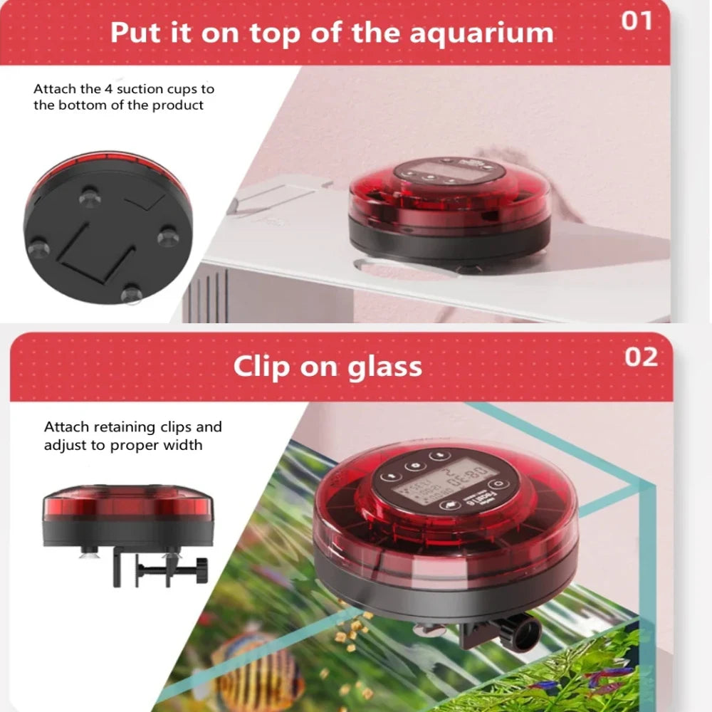 Automatic Fish Feeder with Timer for Aquariums