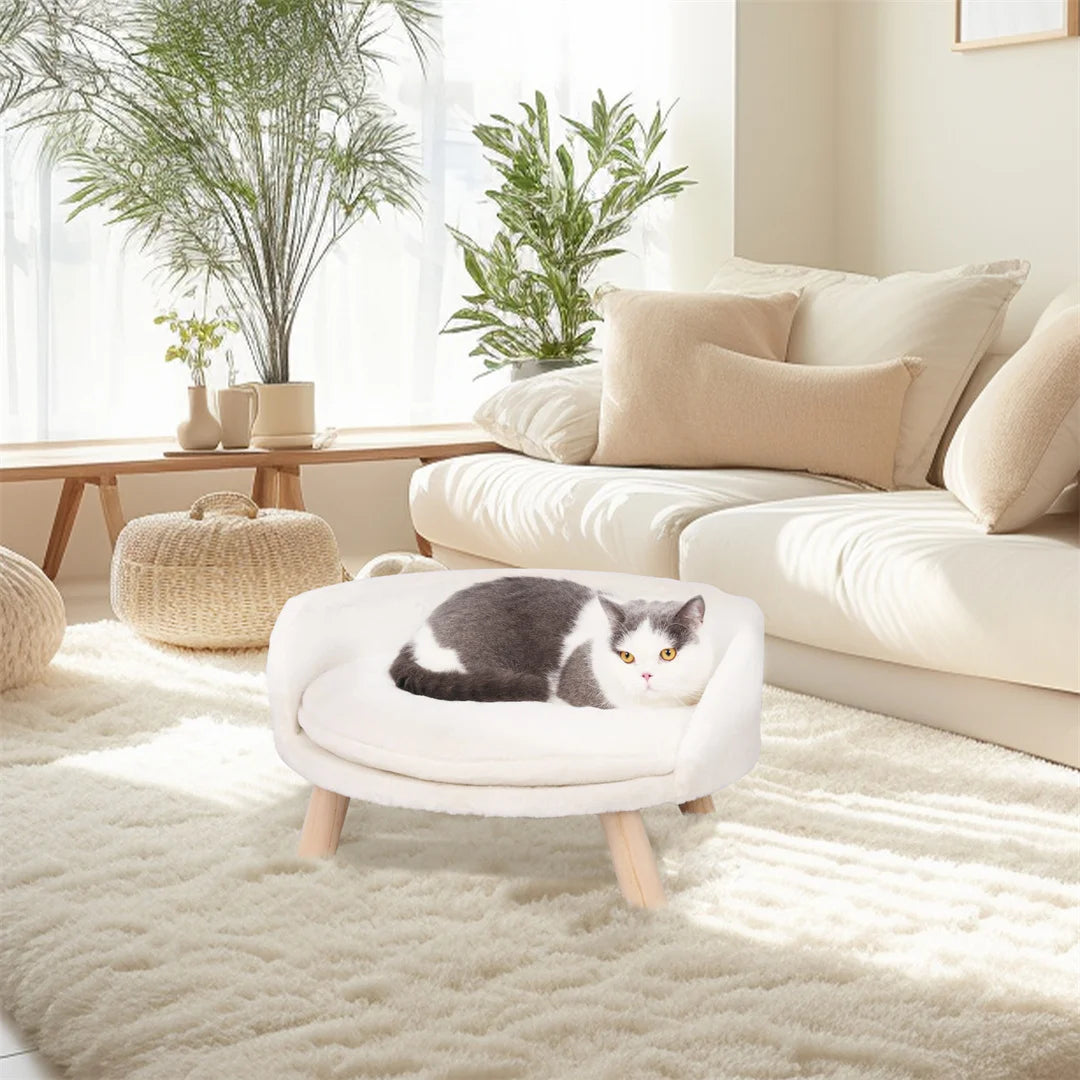 Elevated Pet Bed with Legs – Cozy Cat & Small Dog Sofa
