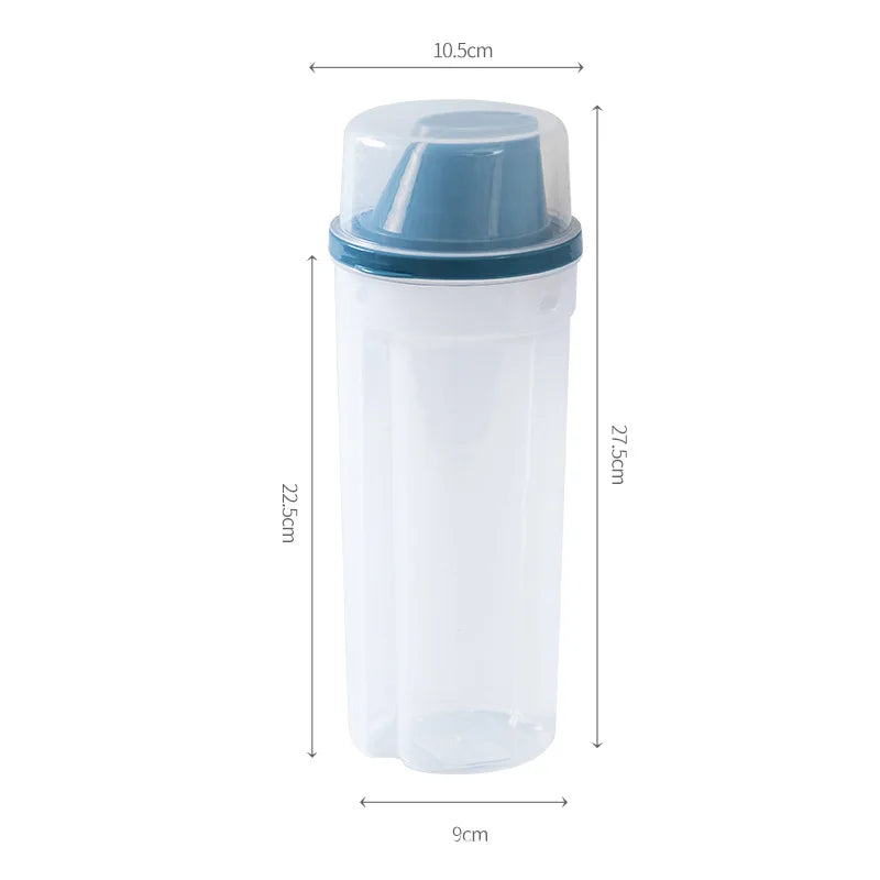 Pet Food & Grain Storage Container with Measuring Cup