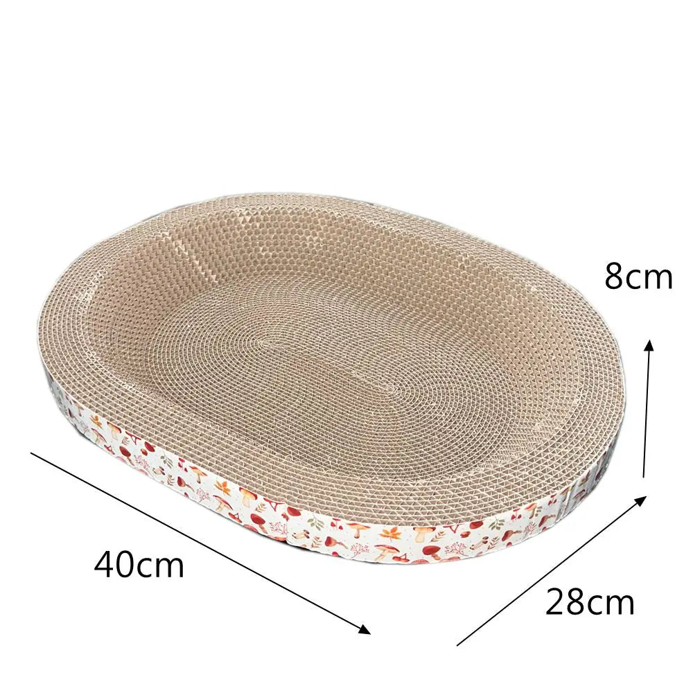 Round Cat Scratcher Bed Bowl with Corrugated Cardboard