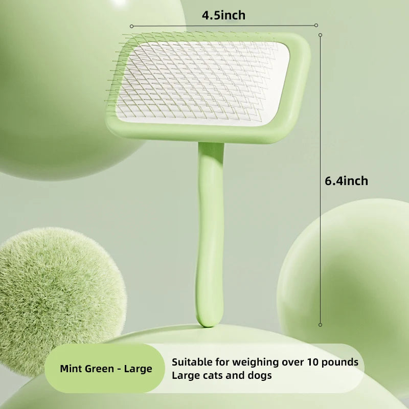 Self-Cleaning Pet Grooming Brush for Dogs and Cats