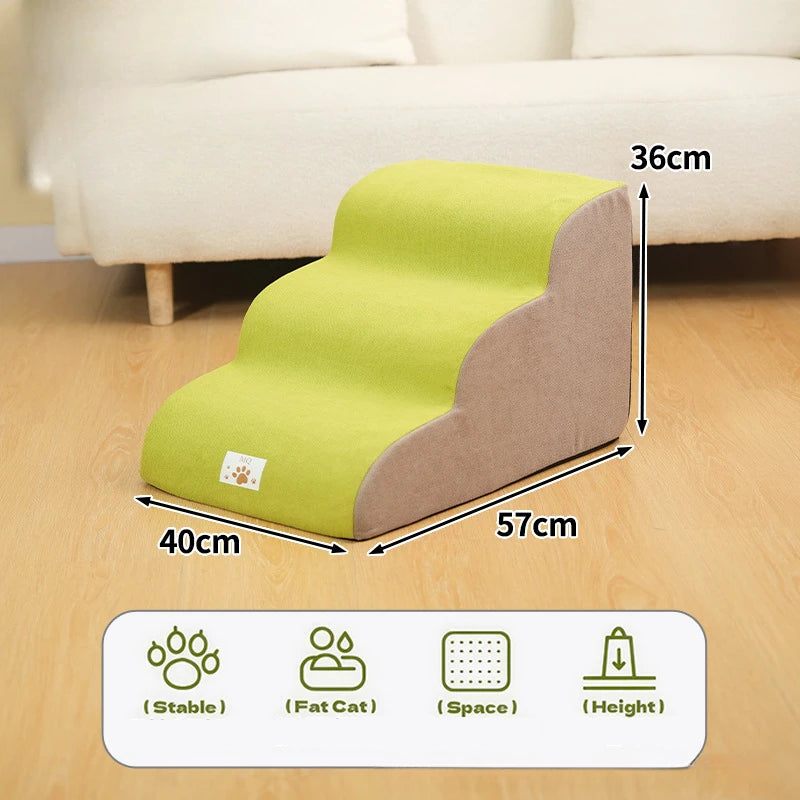 Pet Stairs for Small Dogs & Cats – Soft Foam Steps