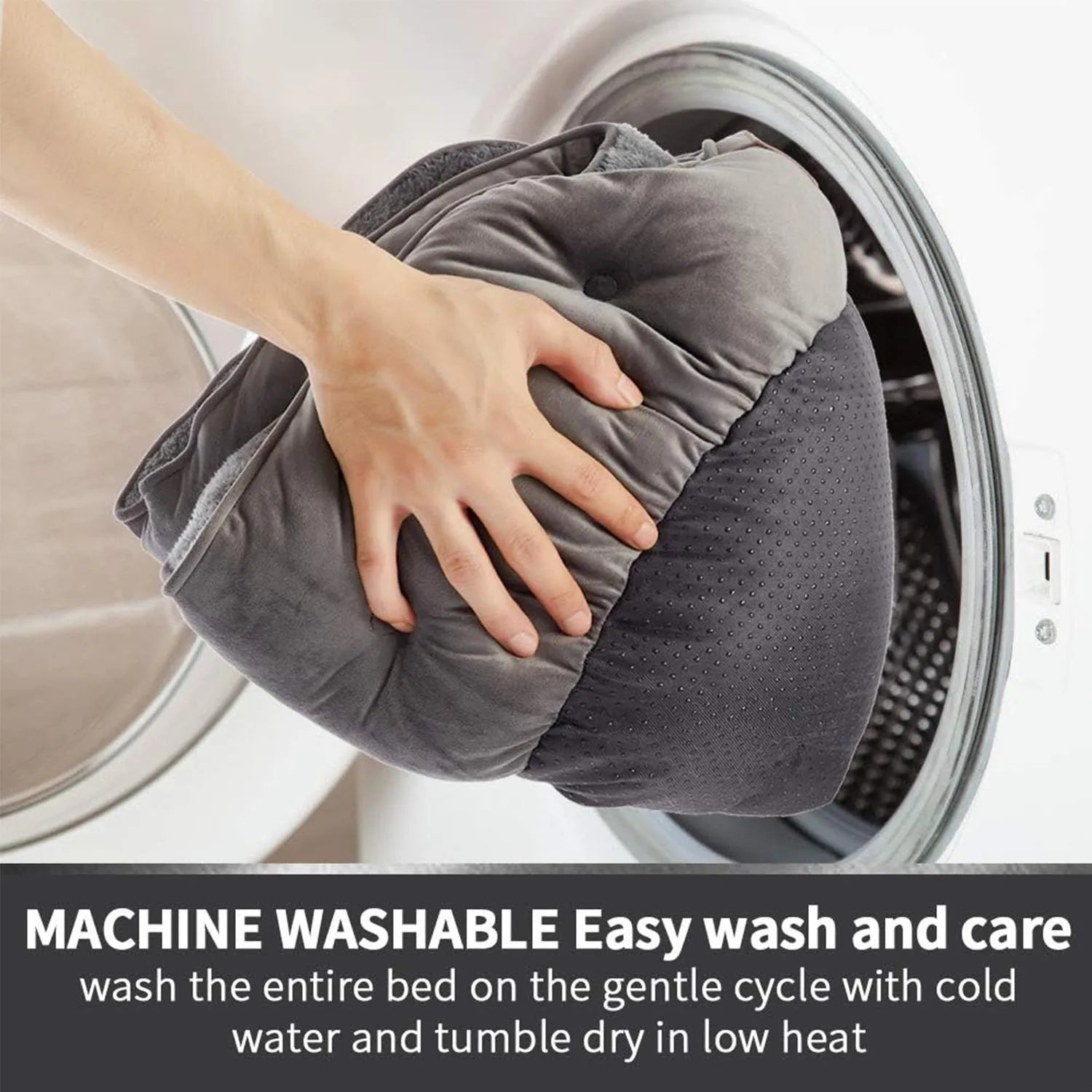 Plush Cat & Small Dog Bed – Washable Pet Cushion