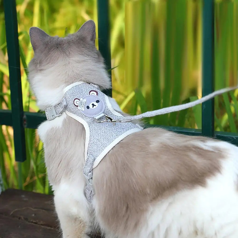 Soft Pet Harness and Leash Set for Cats & Small Dogs