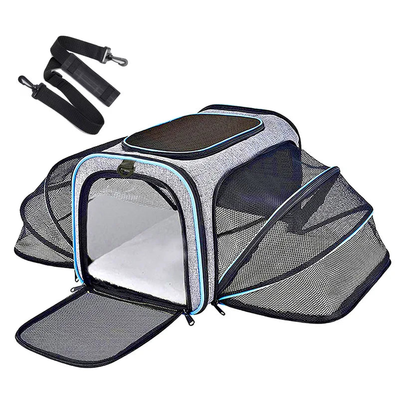 Expandable Airline Approved Pet Carrier for Cats & Dogs