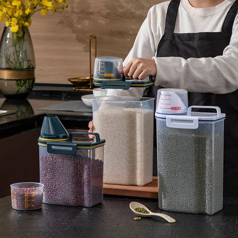 Airtight Food Storage Container with Measuring Cup