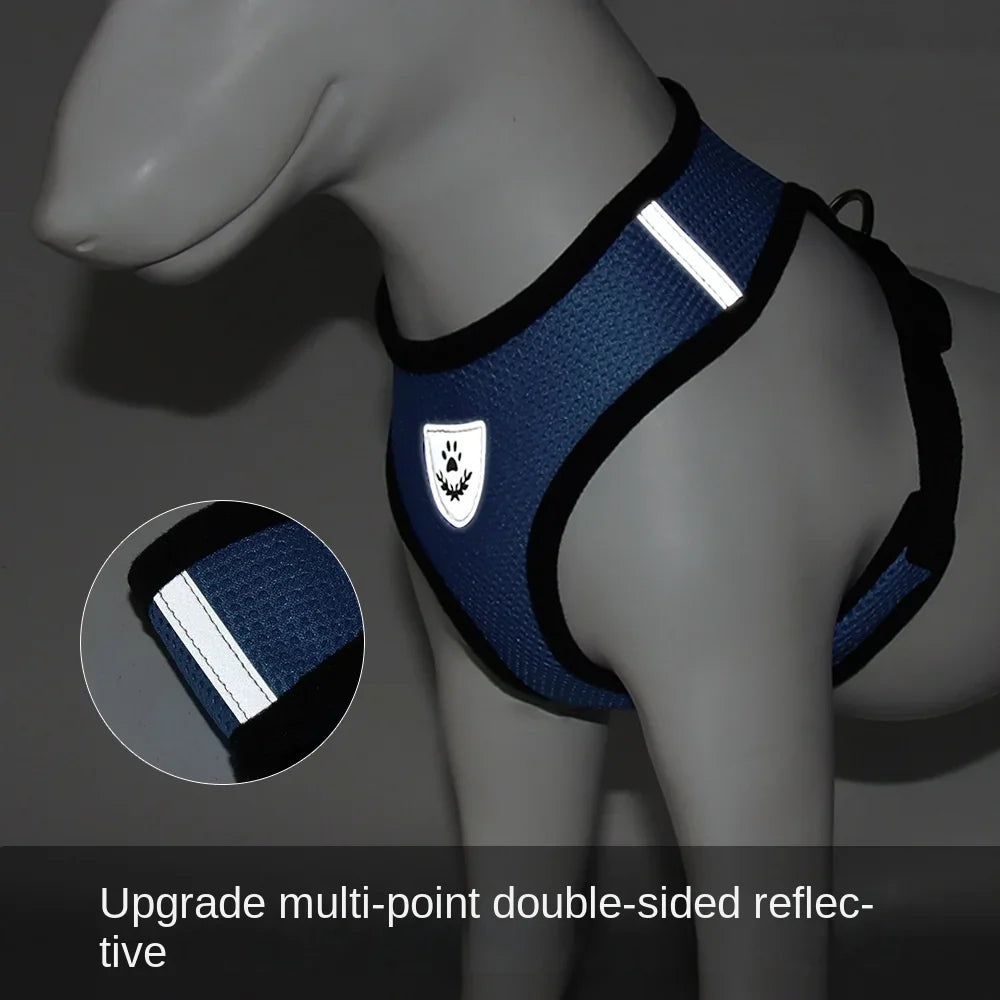 No-Pull Soft Mesh Dog & Cat Harness with Leash